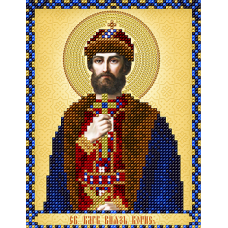 Икона для вышивки бисером "Святой Благоверный князь Борис" (Схема или набор)